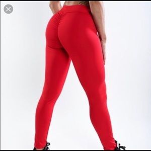 Red Celestial Bodiez low rise leggings S